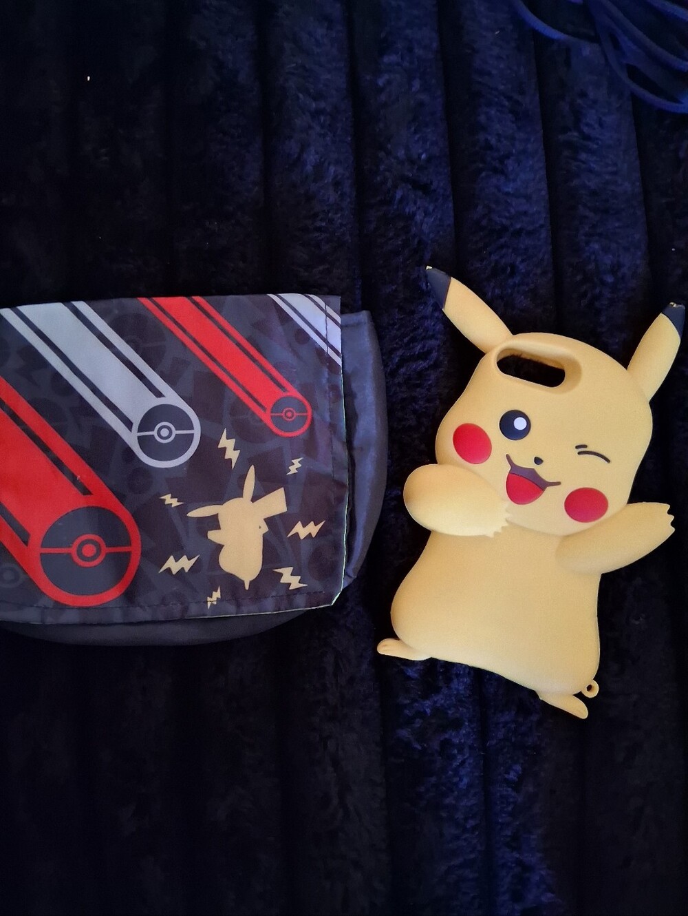 Kids Bundle Pokemon Yellow Pikachu Kids Phone Case/Ring Charm, With Small Bag